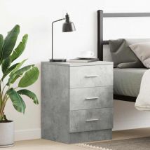 Table de chevet, Table d'appoint, Table de nuit Gris béton 38x35x56 cm Bois d'ingénierie design in