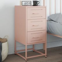 Design In - Table de chevet Table d'appoint Table de nuit rose 36x39x78 cm acier CFW98708