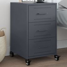 Maisonchic - Table de chevet, Table de nuit, Table d'appoint anthracite 36x39x59 cm acier FR973734 Maison Chic