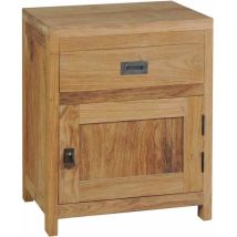 Table de chevet teck massif 40x30x50 cm