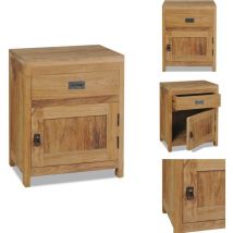 Vidaxl - Table de chevet teck massif 40x30x50 cm - Table De Chevet - Table De Nuit - Meubles Coloniaux - Mobilier Rustique - Teck Massif
