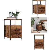 Vidaxl - Table de chevet vieux bois 34x35,5x50 cm bois d'ingénierie - Table De Chevet - Tables De Chevet - Meuble De Chevet - Armoire De Chevet