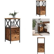 Vidaxl - Table de chevet vieux bois 34x35,5x70 cm bois d'ingénierie - Table De Chevet - Tables De Chevet - Meuble De Chevet - Armoire De Chevet