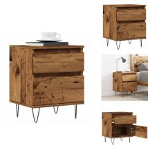Vidaxl - Table de chevet vieux bois 40x35x50 cm bois d'ingénierie - Table De Chevet - Tables De Chevet - Meuble De Chevet - Armoire De Chevet