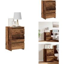 Table de chevet vieux bois 40x35x62,5 cm bois d'ingénierie - Table De Chevet - Tables De Chevet - Meuble De Chevet - Armoire De Chevet