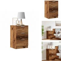 Vidaxl - Table de chevet vieux bois 40x36x65 cm bois d'ingénierie - Table De Chevet - Tables De Chevet - Meuble De Chevet - Armoire De Chevet