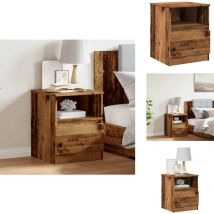 Vidaxl - Table de chevet vieux bois 40x40x50 cm bois d'ingénierie - Table De Chevet - Tables De Chevet - Meuble De Chevet - Armoire De Chevet
