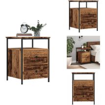 Vidaxl - Table de chevet vieux bois 44x45x60 cm bois d'ingénierie - Table De Chevet - Tables De Chevet - Meuble De Chevet - Armoire De Chevet