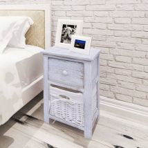 Table de chevet Table d'appoint Table de nuit Bois Blanc CVW27212