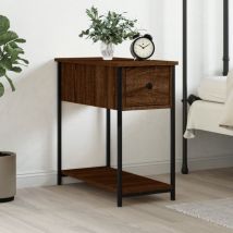 Table de chevet,Tables d'appoint,Table de nuit chêne marron 30x60x60 cm bois d'ingénierie CFW46395