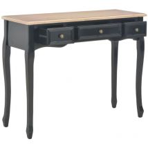 Vidaxl - Table de console et coiffeuse avec 3 tiroirs Noir