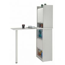 Table de cuisine et 2 Meubles de rangement Blancs - Coloris: Blanc