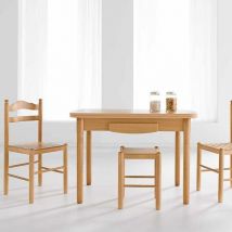 Fanmuebles - Table de cuisine extensible Logroño Table de cuisine extensible Logroño couleur naturelle 110 - 167 cm (largeur) x 76 cm (hauteur) x 70