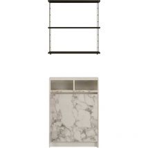 Asir Group Llc - Table de cuisine pliante avec rangements Bracked