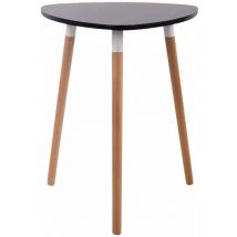 Décoshop26 - Table de cuisine table d'appoint en bois couleur noir hauteur 75 cm ø 60 cm TAB10060