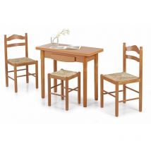 Fanmuebles - Table de cuisine tournante en bois Logroño 90x40 cm Couleur : Cerise