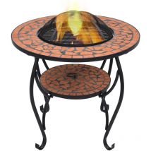 Table de foyer mosaïque Terre cuite 68 cm Céramique Vidaxl