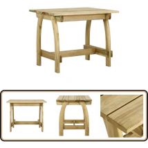 Table de jardin 110x74x75 cm Bois de pin imprégné - Table De Jardin - Table Extérieure - Mobilier De Jardin - Table En Bois - Table Ronde