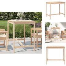 Table de jardin 121x82,5x110 cm bois massif de pin - Table De Jardin - Table Extérieure - Table En Bois - Mobilier De Jardin - Table Ronde