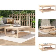 Table de jardin 121x82,5x45 cm bois massif de pin - Table De Jardin - Table Extérieure - Mobilier De Jardin - Table En Bois - Table Ronde