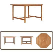Table de jardin 150x150x75 cm Bois de teck solide - Table De Jardin - Table En Teck - Mobilier De Jardin - Table Extérieure - Table Ronde