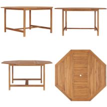 Table de jardin 150x150x75 cm Bois de teck solide - Table De Jardin - Table En Teck - Mobilier De Jardin - Table Extérieure - Table Ronde - Home &