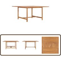 Table de jardin 150x150x76 cm Bois de teck solide - Table De Jardin - Table En Bois - Table Extérieure - Meuble De Jardin - Teck