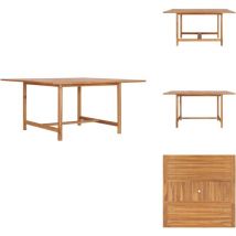 Table de jardin 150x150x76 cm Bois de teck solide - Table De Jardin - Table En Bois - Table Extérieure - Meuble De Jardin - Teck