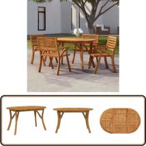 Table de jardin 150x90x75 cm Bois d'acacia solide - Table De Jardin - Table En Bois - Acacia Massif - Meubles De Jardin - Table à Manger Extérieur