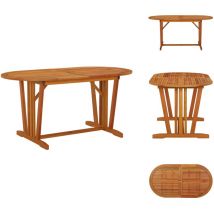 Table de jardin 160x85x75 cm Bois d'eucalyptus solide - Table De Jardin - Table En Bois - Table Extérieure - Meubles De Jardin - Eucalyptus