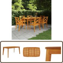 Table de jardin 160x90x75 cm Bois d'acacia solide - Table De Jardin - Acacia Massif - Meubles De Jardin - Table Extérieure - Décoration Jardin