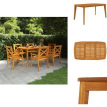 Table de jardin 160x90x75 cm Bois d'acacia solide - Table De Jardin - Acacia Massif - Meubles De Jardin - Table Extérieure - Décoration Jardin