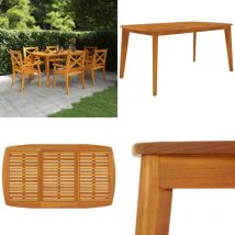Table de jardin 160x90x75 cm Bois d'acacia solide - Table De Jardin - Acacia Massif - Meubles De Jardin - Table Extérieure - Décoration Jardin - Home