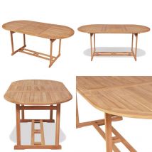 Table de jardin 180x90x75 cm Bois de teck solide - Table De Jardin - Table Extérieure - Mobilier De Jardin - Table En Teck - Table Repas Extérieur