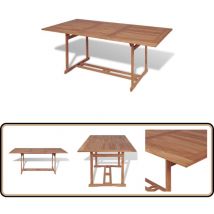 Table de jardin 180x90x75 cm Bois de teck solide - Table De Jardin - Table En Teck - Mobilier De Jardin - Table Repas Extérieur - Terrasse