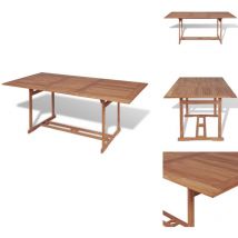Table de jardin 180x90x75 cm Bois de teck solide - Table De Jardin - Table En Teck - Mobilier De Jardin - Table Repas Extérieur - Terrasse