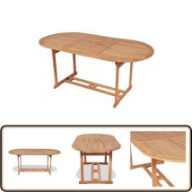 Table de jardin 180x90x75 cm Bois de teck solide - Table De Jardin - Table Extérieure - Mobilier De Jardin - Table En Teck - Table Repas Extérieur