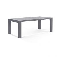 Trigano - Table de jardin aluminium gris 2 m x 1 m x 0,7 m