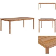 Table de jardin 200x100x77 cm Bois de teck solide - Table De Jardin - Table En Teck - Mobilier De Jardin - Table Extérieure - Table Robuste