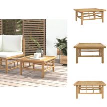 Table de jardin 65x55x30 cm bambou - Table De Jardin - Mobilier De Jardin - Table Extérieure - Table Patio - Table En Bambou