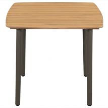 Doc&et² - inlife Table de jardin 80 x 80 x 72 cm Bois d'acacia solide et acier