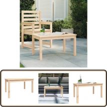 Table de jardin 82,5x50,5x45 cm bois massif de pin - Table De Jardin - Table Extérieure - Mobilier De Jardin - Table En Bois - Table Ronde