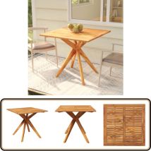 Table de jardin 85x85x75 cm Bois d'acacia solide - Table De Jardin - Table En Bois - Acacia Massif - Meubles De Jardin - Terrasse