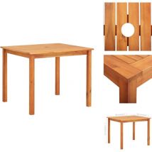 Table de jardin 88x88x74 cm Bois d'acacia massif - Table De Jardin - Table En Bois - Acacia Massif - Table Extérieure - Mobilier De Jardin