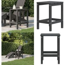 Table de jardin Adirondack Anthracite 38x38x46 cm pehd - Table De Jardin - Table Extérieure - Mobilier De Jardin - Table Adirondack - Table En Pehd
