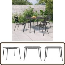 Table de jardin anthracite 100x100x71 cm acier - Table De Jardin - Table Extérieure - Table Patio - Mobilier De Jardin - Table En Acier