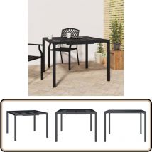 Table de jardin anthracite 100x100x72 cm acier - Table De Jardin - Table Extérieure - Table En Métal - Table Moderne - Mobilier De Jardin
