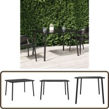 Table de jardin anthracite 110x80x71 cm acier - Table De Jardin - Table Extérieure - Mobilier De Jardin - Table En Acier - Table Moderne