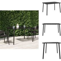 Table de jardin anthracite 110x80x71 cm acier - Table De Jardin - Table Extérieure - Mobilier De Jardin - Table En Acier - Table Moderne