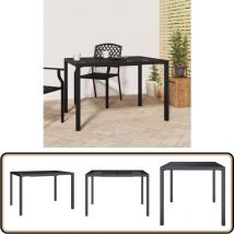 Table de jardin anthracite 110x80x72 cm acier - Table De Jardin - Table Extérieure - Mobilier De Jardin - Table En Métal - Table Anthracite